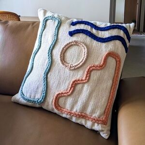 H&M Artistic Embroidered Cushion (20”x20”)